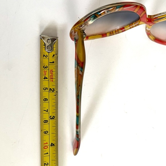 Vintage Atelier 70’s Oversized Colorful Hippie Sunglasses Gradient Lens Austria - Picture 12 of 14